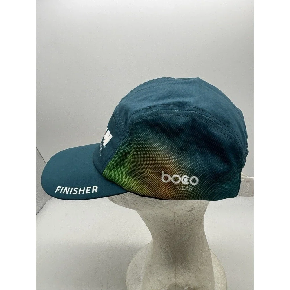 BOCO Gear Ironman 70.3 La Quinta Finisher Running Hat Teal Mesh Triathlon Cap